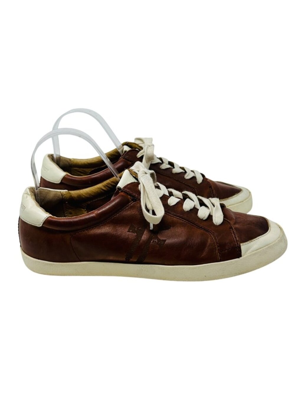 FRYE Dylan Low Lace Distressed Leather Sneakers Women's Size 11M